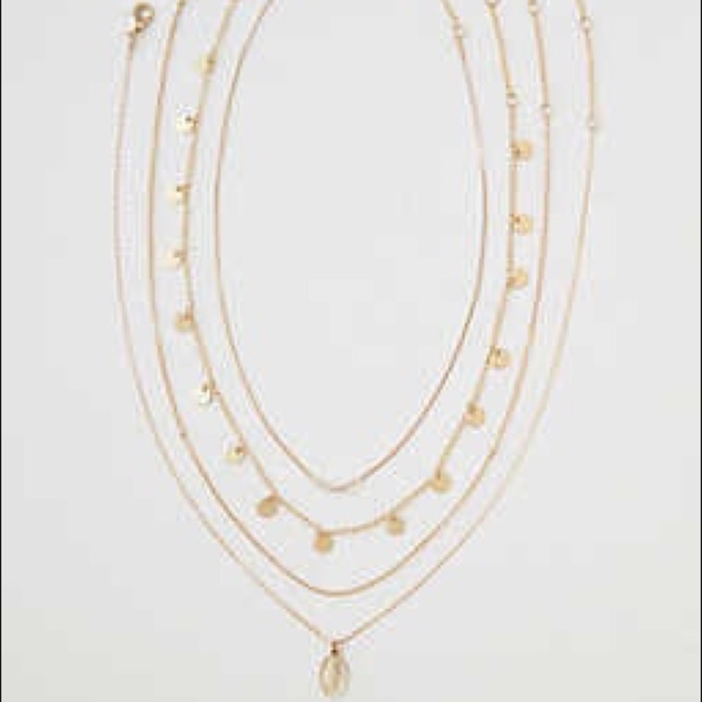 American Eagle Outfitters Gold Coin Necklaces 4pc